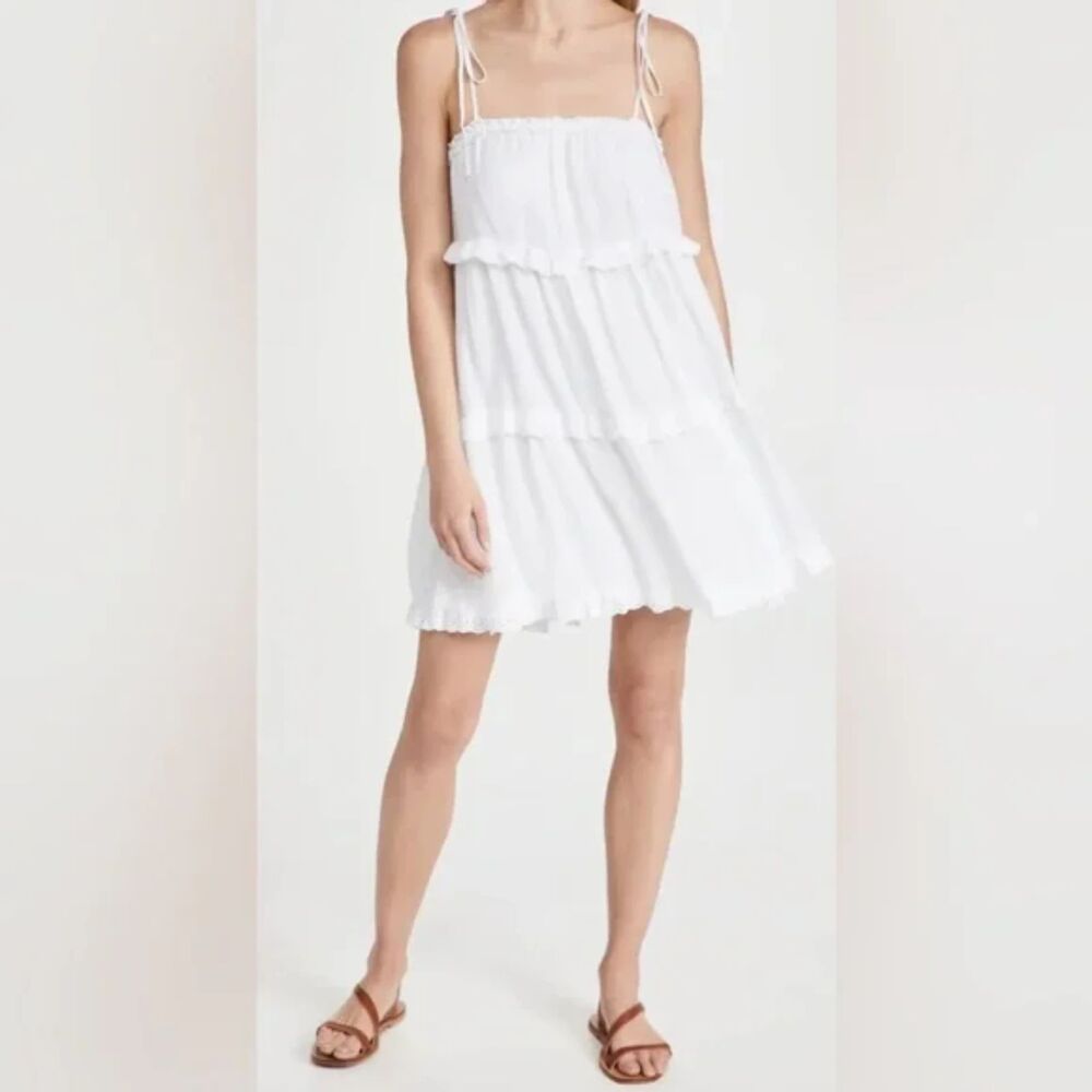 Rails Dress Women's Size Small White Caralyn Babydoll Mini LWD Bridal Eyelet